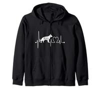 Berger Allemand Heartbeat EKG Dogs are My Cardio Sweat à Capuche