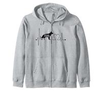 Berger Allemand Heartbeat EKG Dogs are My Cardio Sweat à Capuche