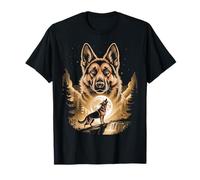 Berger Allemand Hurlant Pleine Lune T-Shirt