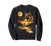 Berger Allemand Hurlant vers la Lune Sweatshirt
