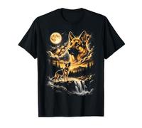Berger Allemand Hurlant vers la Lune T-Shirt