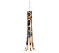Berger allemand imprimé drapeau d'Halloween manche à air avec lumières, décoration d'extérieur d'Halloween à suspendre pour maison, cour, jardin, arbre de fête, décoration