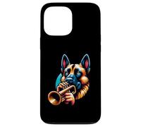 Berger Allemand Jouant Trompette Coque pour iPhone 13 Pro Max