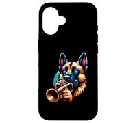 Berger Allemand Jouant Trompette Coque pour iPhone 16
