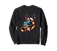 Berger Allemand Jouant Trompette Sweatshirt