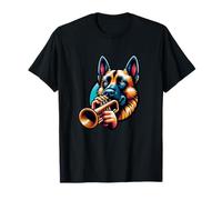 Berger Allemand Jouant Trompette T-Shirt