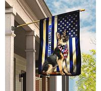 Berger Allemand Mignon À Fine Ligne Bleue Drapeaux De Pirate Coupe-Vent Et Étancheune Drapeau De Décoration Drôle Jardin Signe Décoration Pour Porche Balcon Maison S