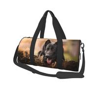 Berger Allemand Noir Pelouse Bokeh Allemand, Sac de Voyage de Grande capacité, Sac à Main Rond, Sac de Voyage de Sport, fourre-Tout, Sac de Fitness