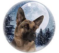 Berger Allemand Ornement Noël Artisanat Porcelaine Hanging Souvenirs pour Vacances Fête Maison 7.3Cm