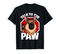 Berger Allemand Parlez à la Patte Art Amusant pour Chien T-Shirt