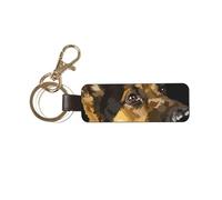 Berger allemand, Porte-clés en cuir PU, Porte-clés Porte-clés Porte-anneau Organisateur 1 pièce