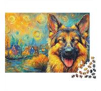 Berger Allemand Puzzle 1000 Pièces - Challenge Zen, Carte Géographique À Assembler, Poster Inclus, Cadeau Éducatif, 38x26cm/1000pcs