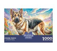 Berger Allemand Puzzle 1000 Pièces des Puzzles Difficiles Adaptés Aux Adultes Et Aux Enfants, Jeu De Défi Intellectuel 38x26cm/1000pcs