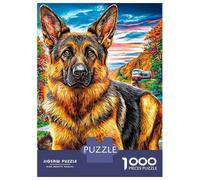 Berger Allemand Puzzle 1000 Pièces Difficile Puzzles pour Adults DIY Jigsaw Puzzle Casse-tête De Jeu Familial Jouets De Défi 52x38cm/1000pcs