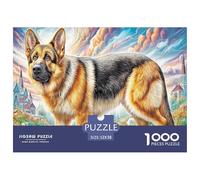 Berger Allemand Puzzle 1000 Pièces, Difficile Puzzles pour Adults Enfant Puzzle Difficiles, Jeu De Défi Intellectuel 52x38cm/1000pcs