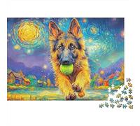 Berger Allemand Puzzle 1000 Pièces Loyal Bold Vivid Berger allemands Puzzle De Haute Qualité À Découpe Précise, Détente Et Concentration pour Adultes Et Enfants 70x50cm/1000pcs