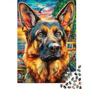 Berger Allemand Puzzle 1000 Pièces pour Adultes Et Enfants, Difficile Puzzles, Activité Familiale Captivante,Jeu De Défi Intellectuel 70x50cm/1000pcs