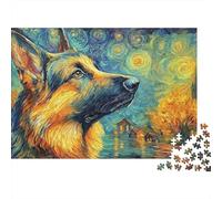 Berger Allemand Puzzle 1000 pièces - Puzzle Mural Artistique, Détente Et Créativité, Packaging Raffiné, Pièces Robustes, 38x26cm/1000pcs