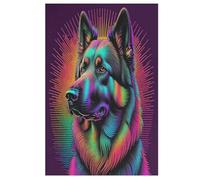 Berger Allemand Puzzle en Bois 1000 Pièces, DIY, Divertissement Créatif, Amusement Puzzles pour Adultes Et Enfants À Partir De 12 Ans, （78×53cm）