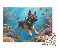 Berger Allemand Puzzle Jouets Puzzle De 1000 Pièces plongée pour Adultes Jeux Cadeaux Décoration pour La Maison Puzzle Impossible Jeux Éducatifs 1000pcs (75x50cm)
