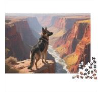 Berger Allemand Puzzle pour Adultes 1000 Comprimés De Aventure pour Adultes Jeux Cadeaux Décoration pour La Maison Puzzle Impossible Jeux Éducatifs 1000pcs (75x50cm)