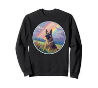 Berger Allemand Rainbow Bridge commémoratif coloré pour Chien Sweatshirt