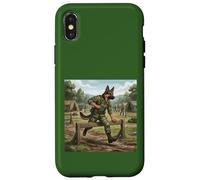 Berger Allemand Soldat Parcours d'obstacles Dressage Chien Coque pour iPhone X/XS