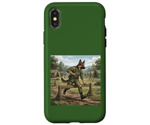 Berger Allemand Soldat Parcours d'obstacles Dressage Chien Coque pour iPhone X/XS