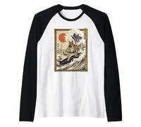 Berger Allemand Surf Japonais Kanagawa Wave Samurai Dog Manche Raglan