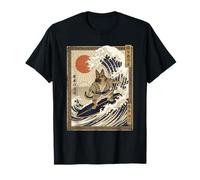 Berger Allemand Surf Japonais Kanagawa Wave Samurai Dog T-Shirt