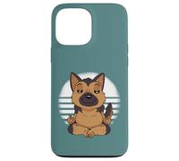 Berger Allemand Yoga Méditer Drôle Chiens Meme Coque pour iPhone 13 Pro Max