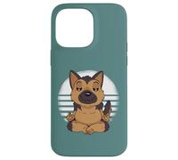 Berger Allemand Yoga Méditer Drôle Chiens Meme Coque pour iPhone 14 Pro Max