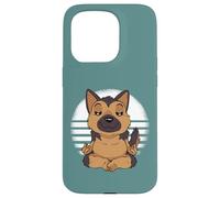 Berger Allemand Yoga Méditer Drôle Chiens Meme Coque pour iPhone 15 Pro