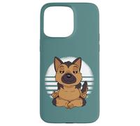 Berger Allemand Yoga Méditer Drôle Chiens Meme Coque pour iPhone 15 Pro Max