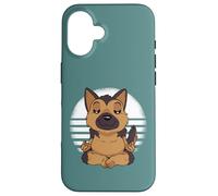 Berger Allemand Yoga Méditer Drôle Chiens Meme Coque pour iPhone 16