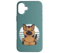 Berger Allemand Yoga Méditer Drôle Chiens Meme Coque pour iPhone 16 Plus