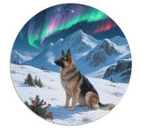 Berger allemandJigsaw Puzzle 1000 Piece for Adults Round Animal de Compagnie chienCreative Challenging Family Decorations1000pcs (67.5x67.5cm)