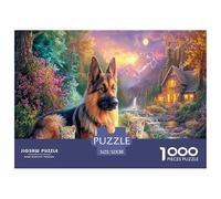 Berger allemandPuzzle 1000 Pièces Educa Jouet en Bois Jeu D'Intelligence Décoration Intérieure Montagne Stream Jeu Éducatif Challenge Toy Adultes & Enfants des 14 Ans 52x38cm/1000pcs