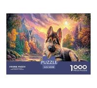 Berger allemandPuzzle 1000 Pièces Educa Jouet en Bois Jeu D'Intelligence Décoration Intérieure Montagne Stream Jeu Éducatif Challenge Toy Adultes & Enfants des 14 Ans 52x38cm/1000pcs