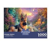 Berger allemandPuzzle 1000 Pièces Educa Jouet en Bois Jeu D'Intelligence Décoration Intérieure Montagne Stream Jeu Éducatif Challenge Toy Adultes & Enfants des 14 Ans 38x26cm/1000pcs