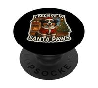 Berger américain Miniature Believe in Santa Paws PopSockets PopGrip Adhésif