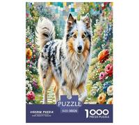 Berger Anglais ancestral Puzzles 1000 Pièces Cadeau Unique Jeu Éducatif Challenge Toy À De Qualité Supérieure Peinture Art pour Adultes Et Enfants À Partir De 12 Ans 38x26cm/1000pcs