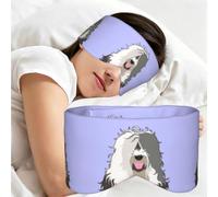 Berger anglais ancien, Masque de sommeil pour la maison, les voyages et le travail posté, couvrant entièrement les yeux et bloquant la lumière