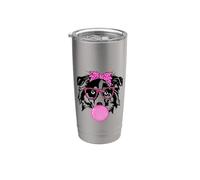 Berger australien avec lunettes bandana bubble-gum Aussie Gobelet isotherme en acier inoxydable double paroi