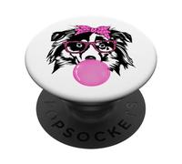 Berger Australien avec Lunettes Bandana Bubble-Gum Aussie PopSockets PopGrip Adhésif