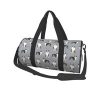 Berger Australien Bleu Merle Chien Simple Gris, Sac de Voyage de Grande capacité, Sac à Main Rond, Sac de Voyage de Sport, fourre-Tout, Sac de Fitness