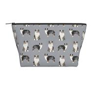 Berger Australien Bleu Merle Chien Simple Gris, Trousse de Toilette Trousse de Maquillage Sac à cosmétiques Trousse de Toilette de Voyage Portable