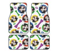 Berger Australien coloré et Joueur,Lot de 4 Tapis de Sol pour Voiture, Tapis de Sol antidérapants pour véhicule