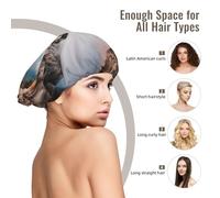 Berger australien des montagnes Aussie Pets Dogs,Bonnet de nuit en satin réglable en soie pour adulte, bonnet de nuit élastique pour femme