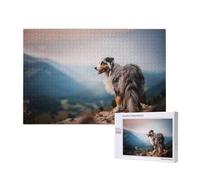 Berger Australien des Montagnes Aussie Pets Dogs,Puzzle Familial en Bois de 1 000 pièces pour Adultes et Adolescents, décoration d'intérieur